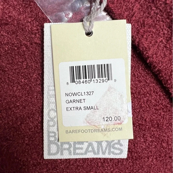 New Barefoot Dreams Cozychic Lite Long Open Front Cardigan Garnet NWT Women’s XS - Picture 12 of 13